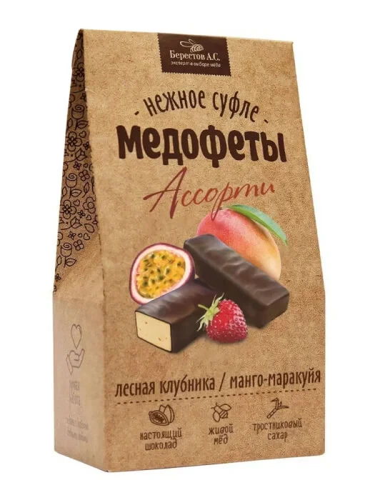 №2 Берестов Медофеты Манго маракуйя и клубникой,150г    в Аксае