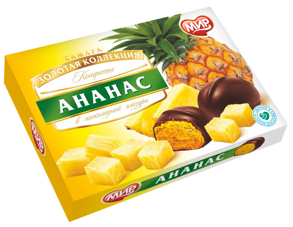  КФ МИР Ананас в шоколадной глазури 160г в Аксае
